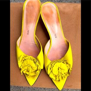 Les Tropeziennes yellow kitten heels US size 10